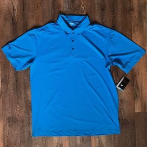 Men's XL NIKE GOLF Dri-Fit Blue Polo Shirt